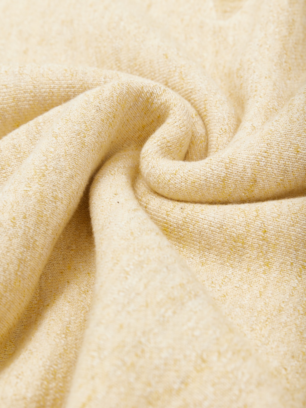 loop and weft big loopback fleece side panel sweatshirt mustard cotton fabric