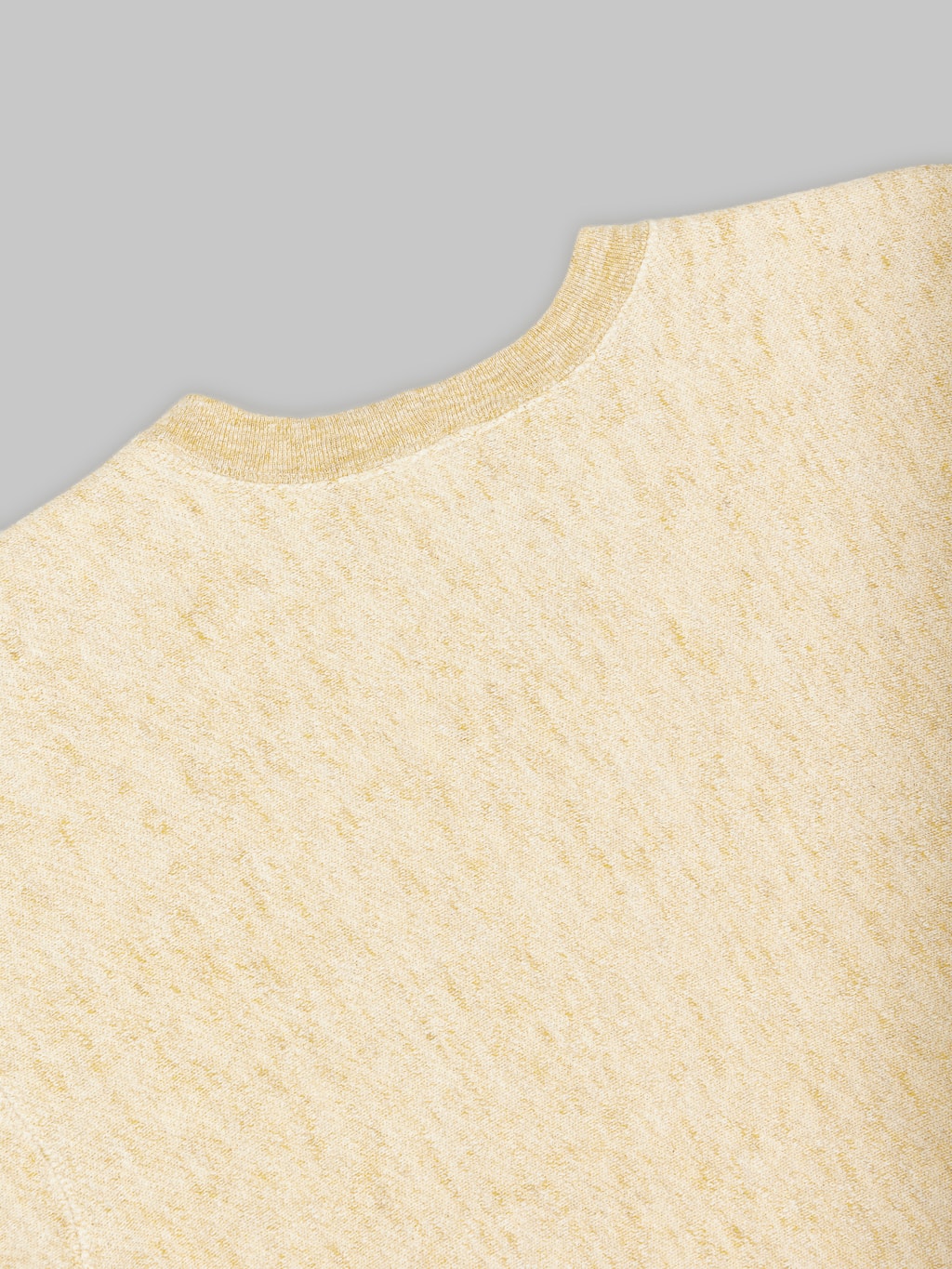 loop and weft big loopback fleece side panel sweatshirt mustard back neck