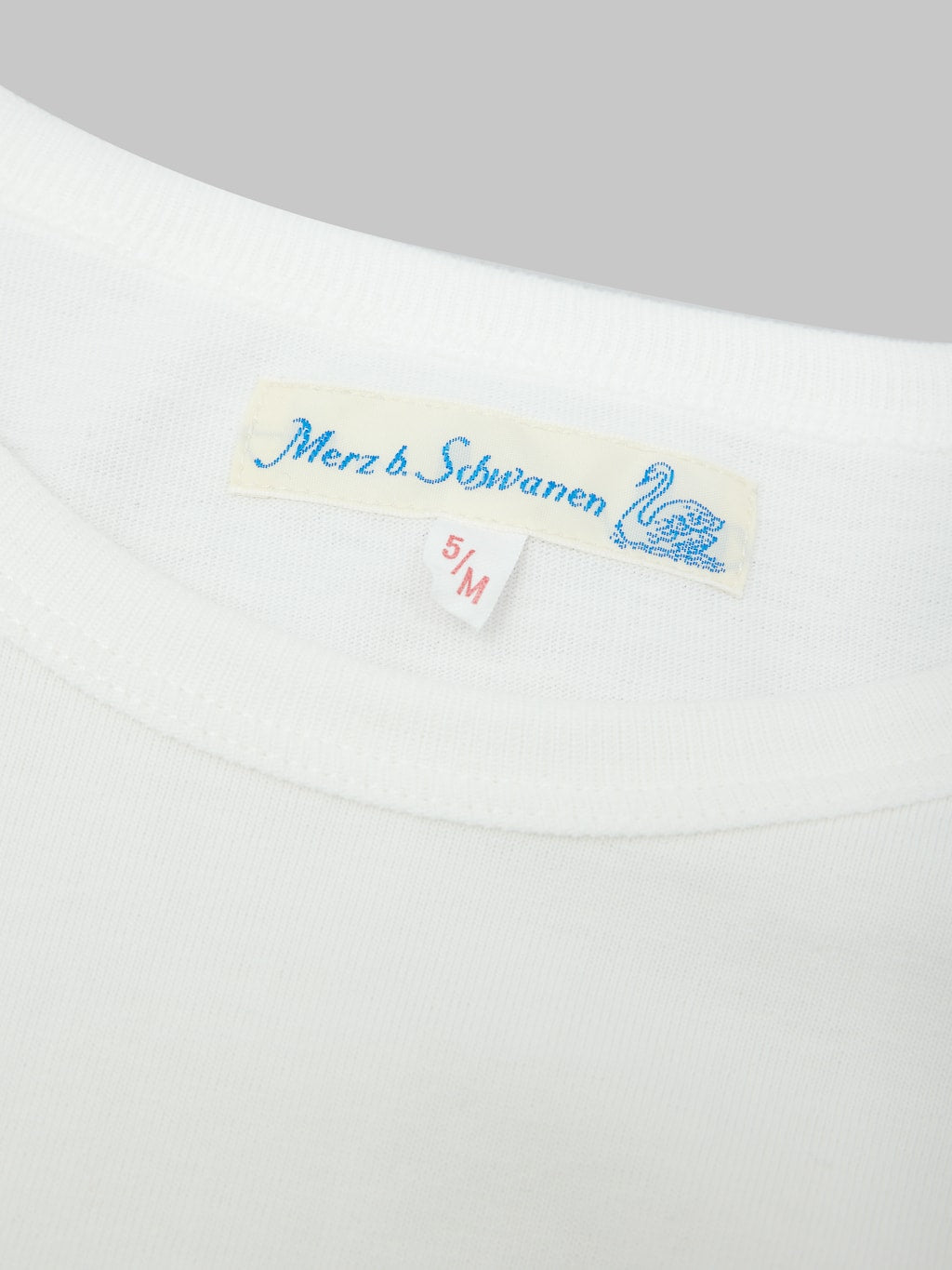 merz b schwanen good originals loopwheeled Tshirt classic white inner tag