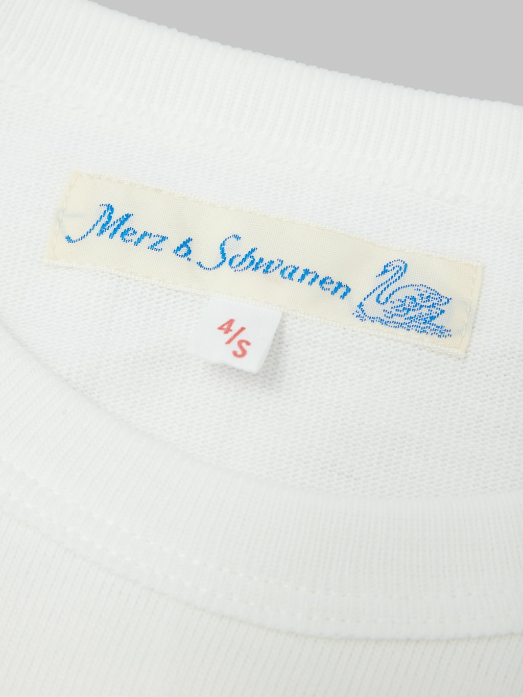 merz b schwanen 2S14 loopwheeled Tshirt  white  brand size tag