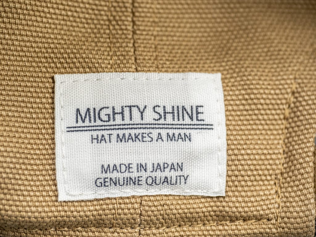 Mighty Shine OX 8Panel Cap Beige Tag