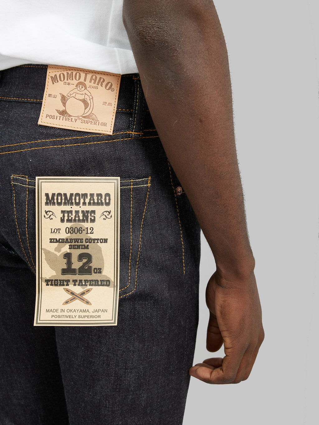 momotaro jeans 0306 12 12oz selvedge denim tight tapered pocket flasher