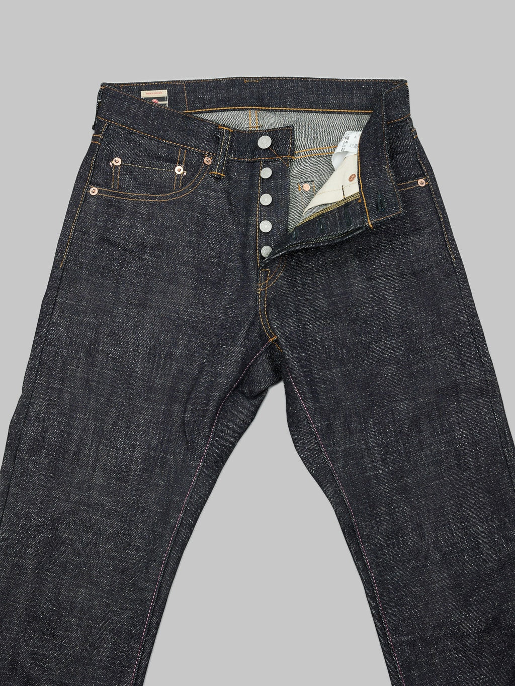 momotaro jeans 0605 82 16oz texture denim natural tapered waist