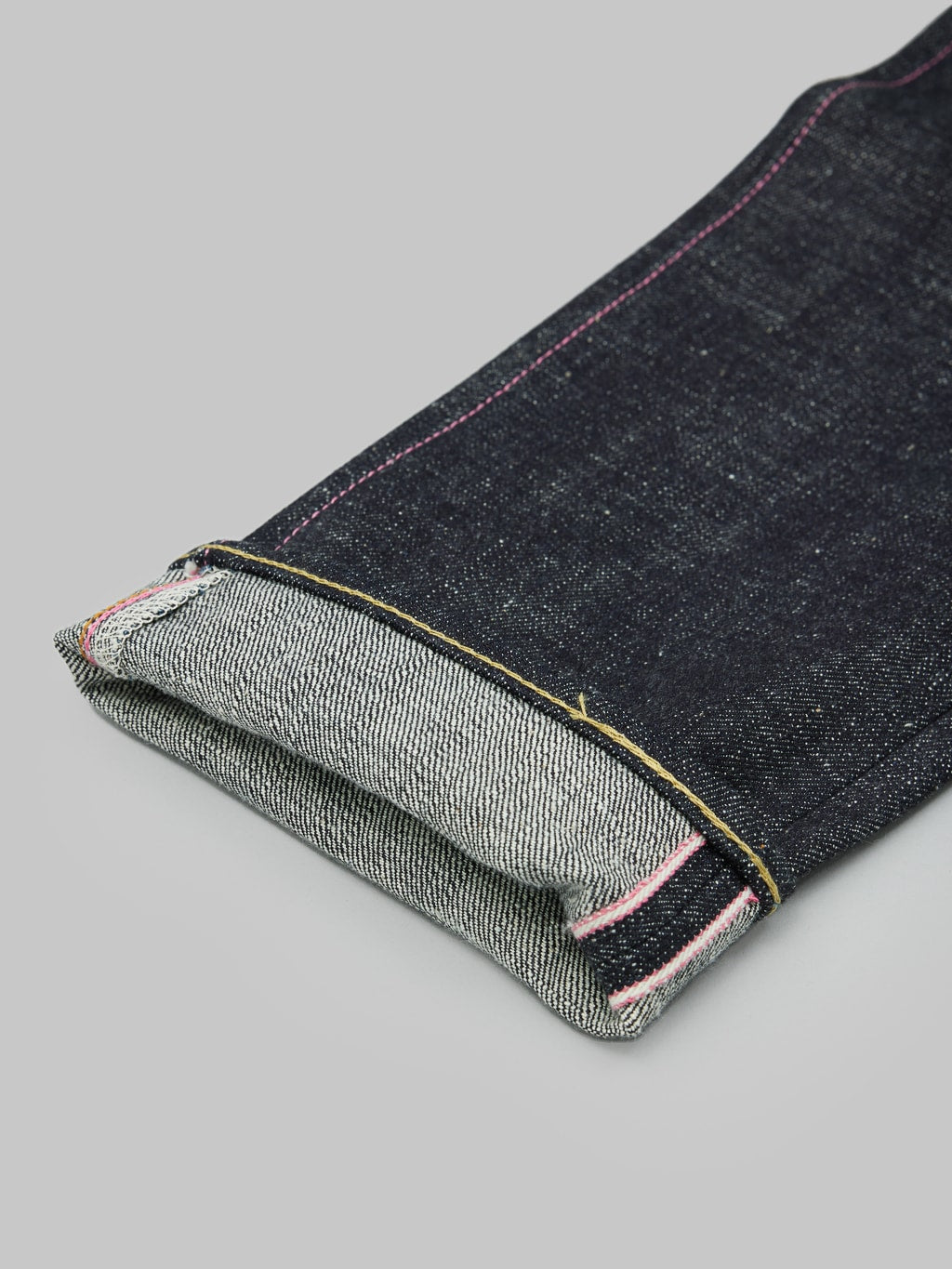 momotaro jeans 0605 82 16oz texture denim natural tapered pink selvedge