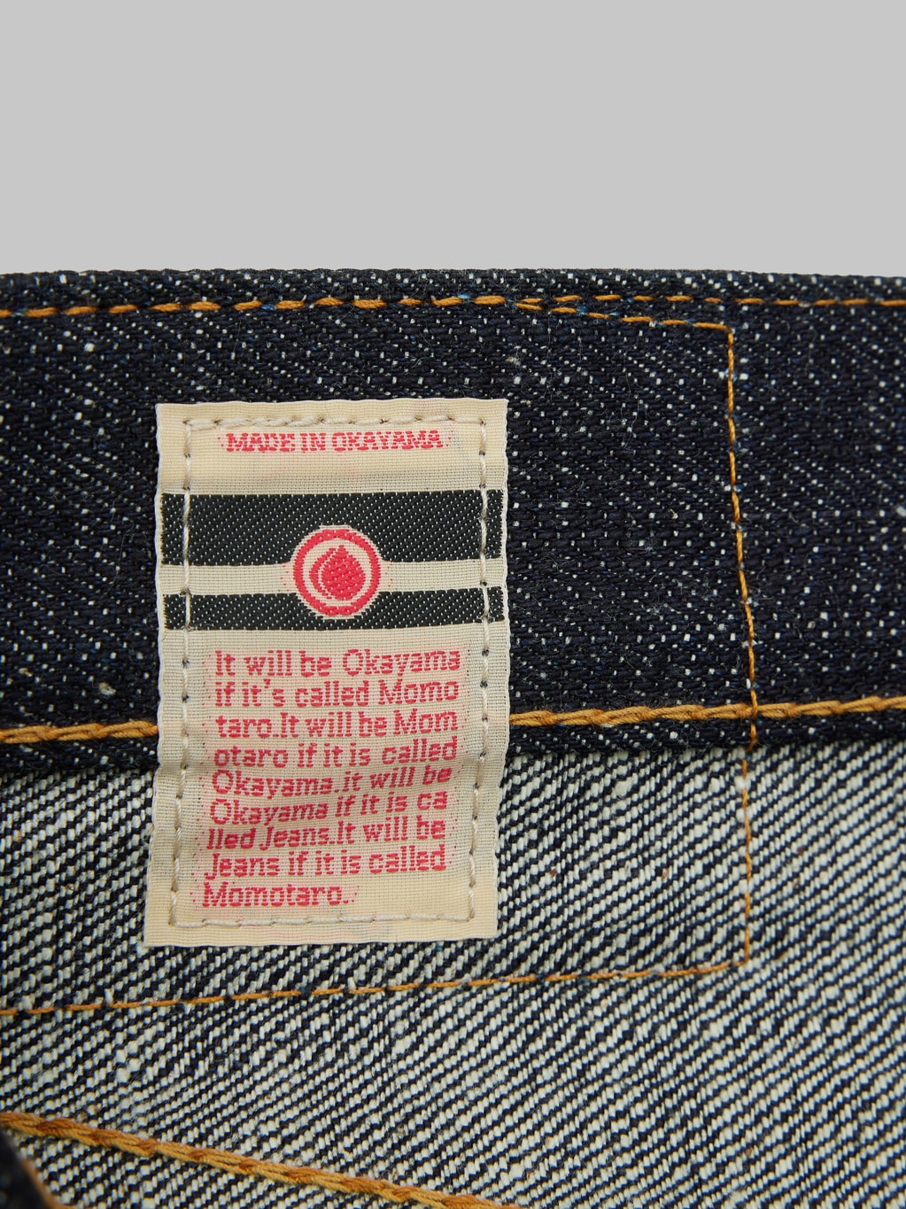 momotaro jeans 0605 82 16oz texture denim natural tapered interior tag