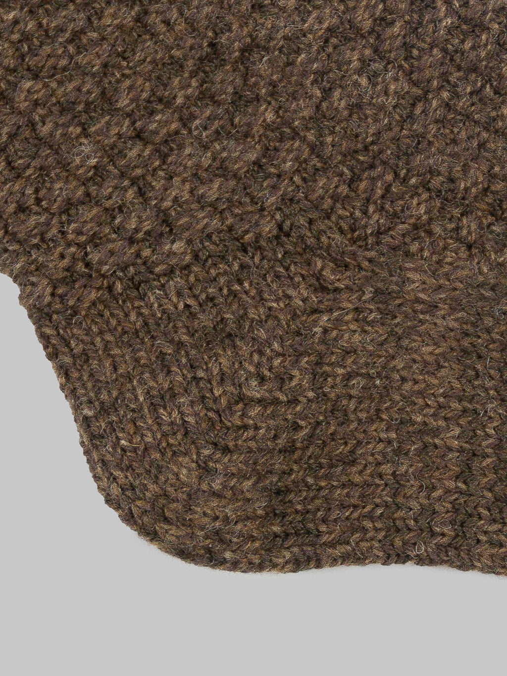 nishiguchi kutsushita boston wool cotton boot socks brown soft texture