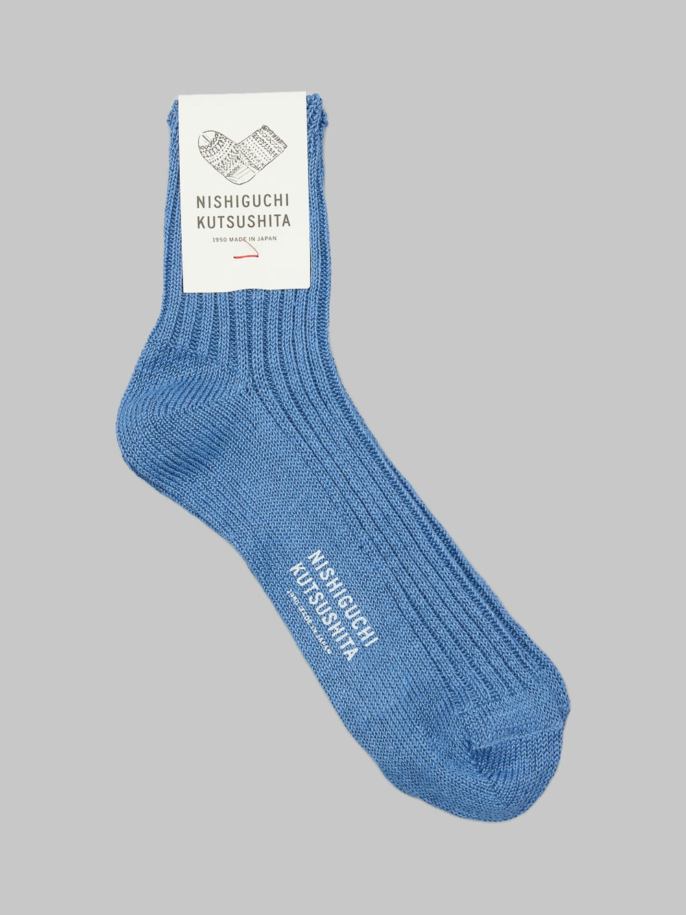 Nishiguchi Kutsushita: Praha Linen Ribbed Socks