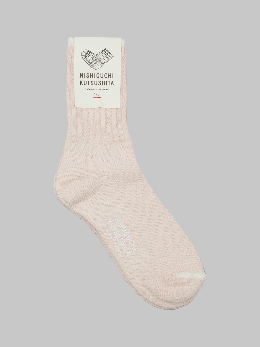 nishiguchi kutsushita silk cotton socks pink