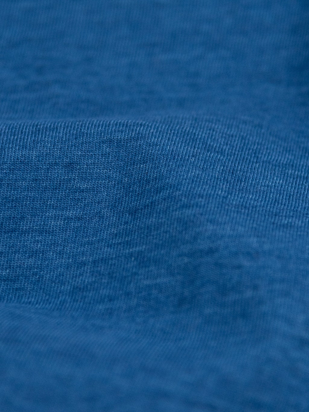 pure blue japan Indigo Jersey Crew Neck Tshirt Midtone Indigo cotton fabric