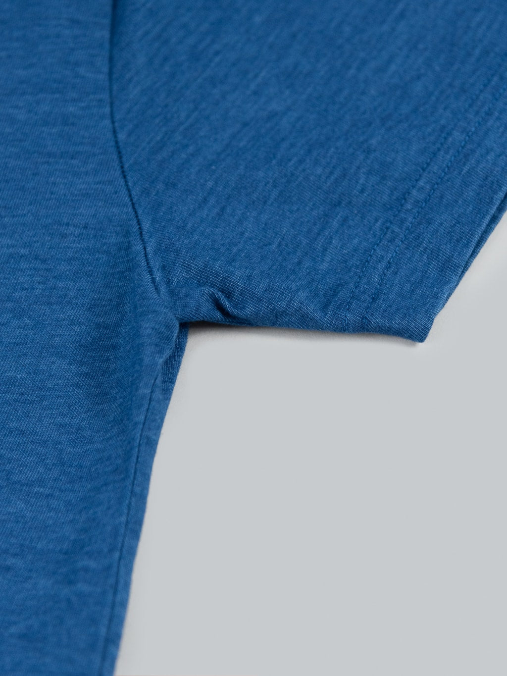 pure blue japan Indigo Jersey Crew Neck Tshirt Midtone Indigo short sleeve