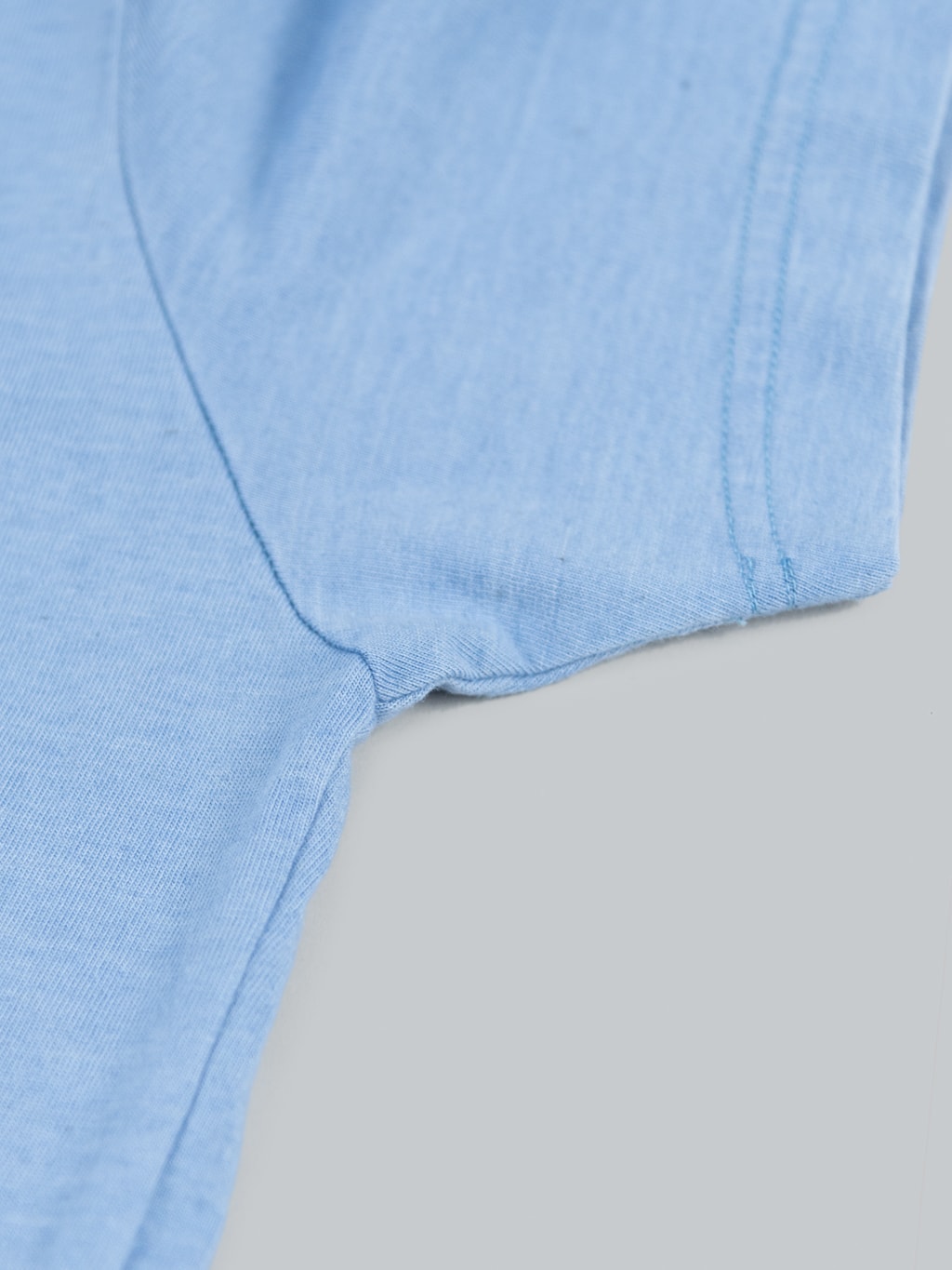 pure blue japan Indigo Jersey Crew Neck Tshirt Pale Indigo short sleeve