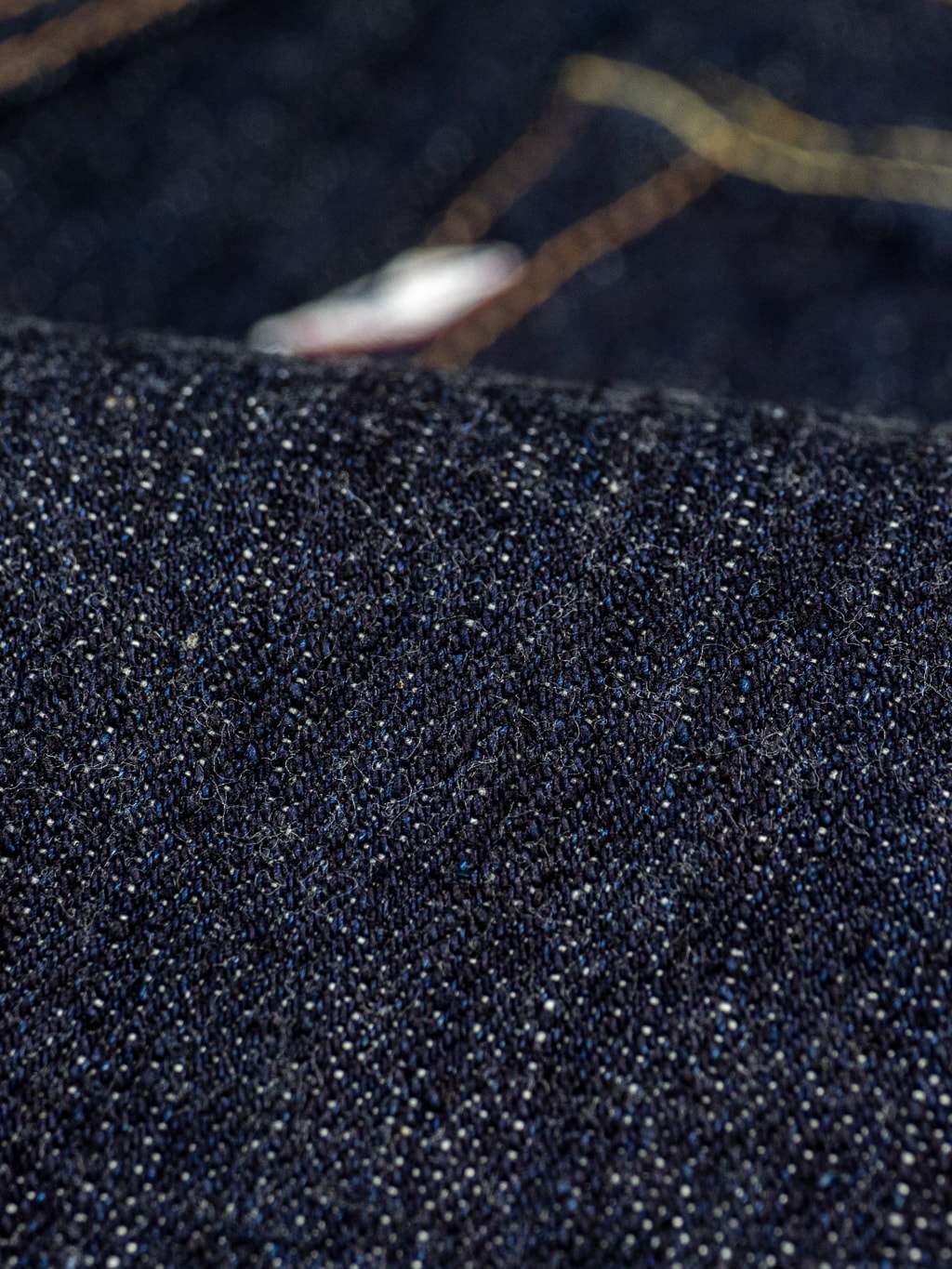 pure blue japan xx 013 slim tapered indigo jeans fabric closeup