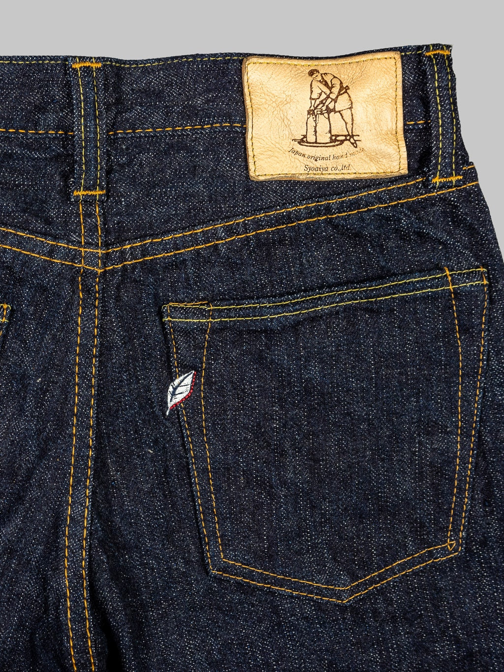pure blue japan xx 013 slim tapered indigo jeans back pocket