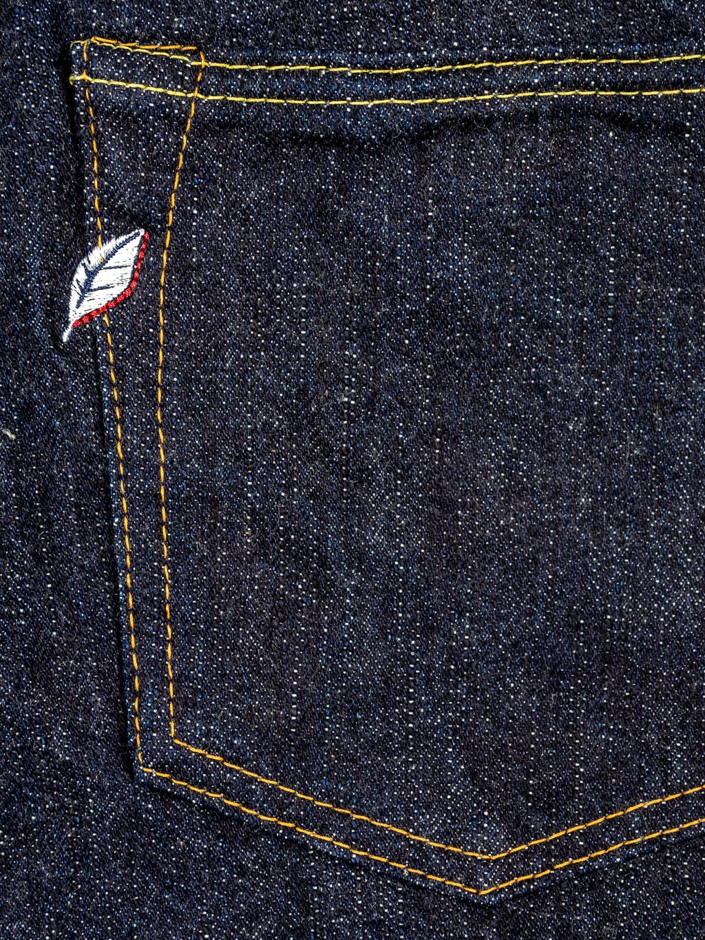pure blue japan xx 013 slim tapered indigo jeans pocket closeup