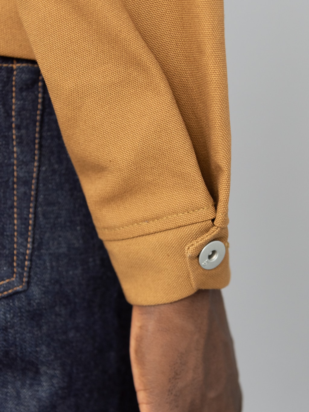 rogue territory Tanker Jacket Camel Canvas cuff button