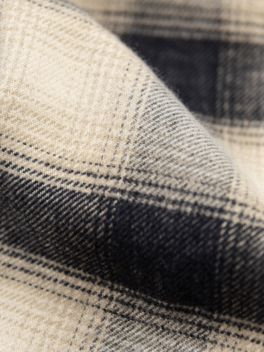 rogue territory bm shirt Natural Brushed Plaid 5.5oz japanese fabric
