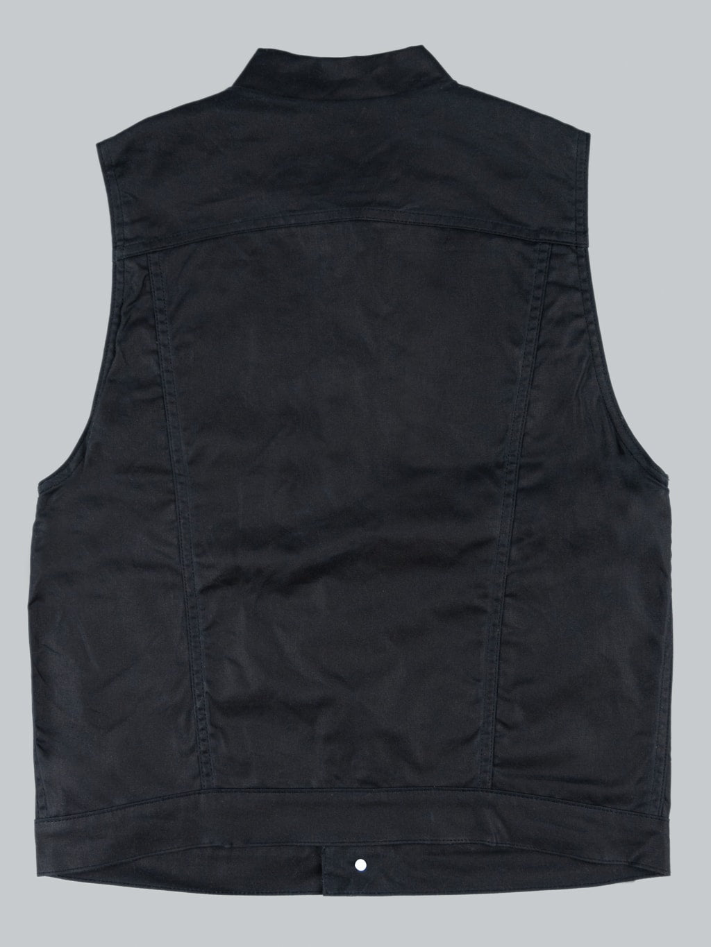 rogue territory lined waxed canvas supply vest 8.25oz black back