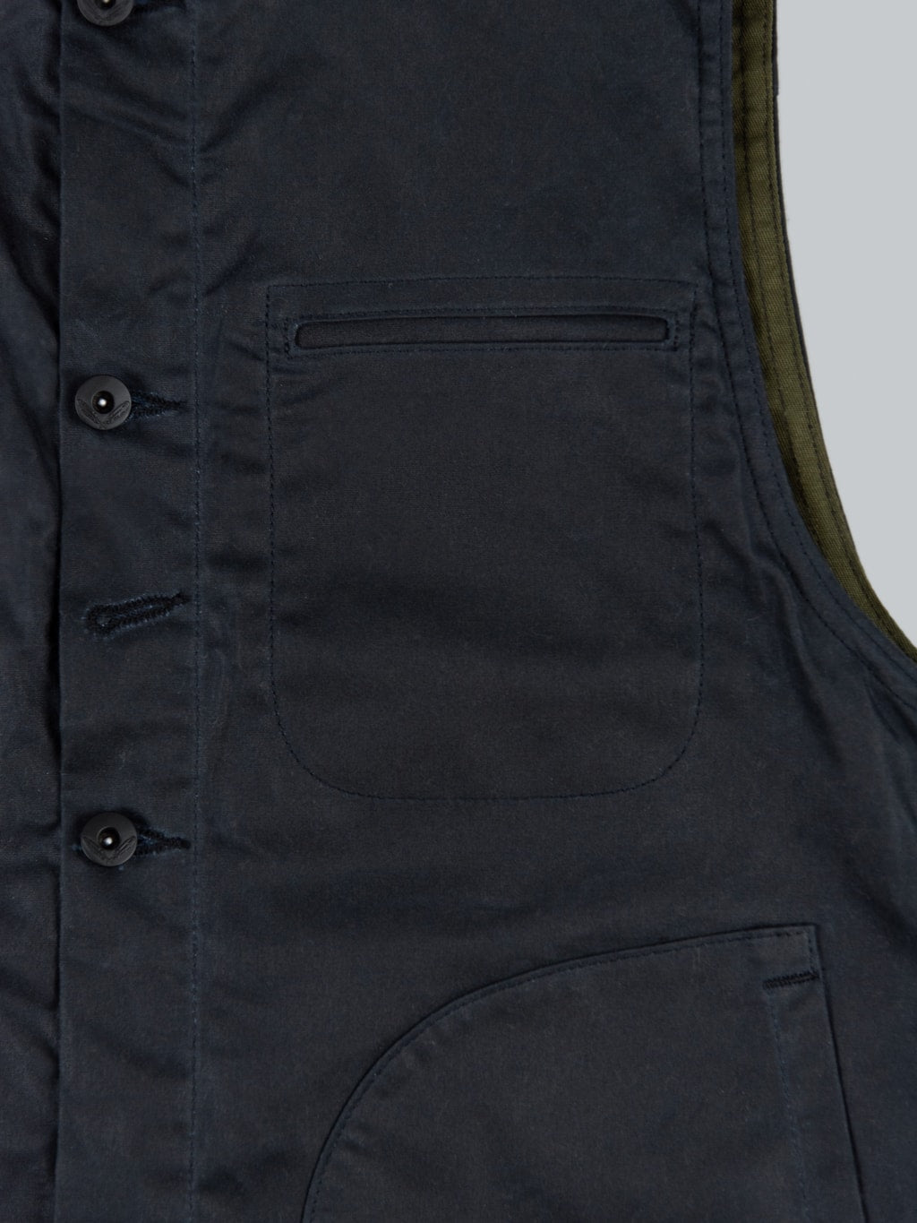 rogue territory lined waxed canvas supply vest 8.25oz black details