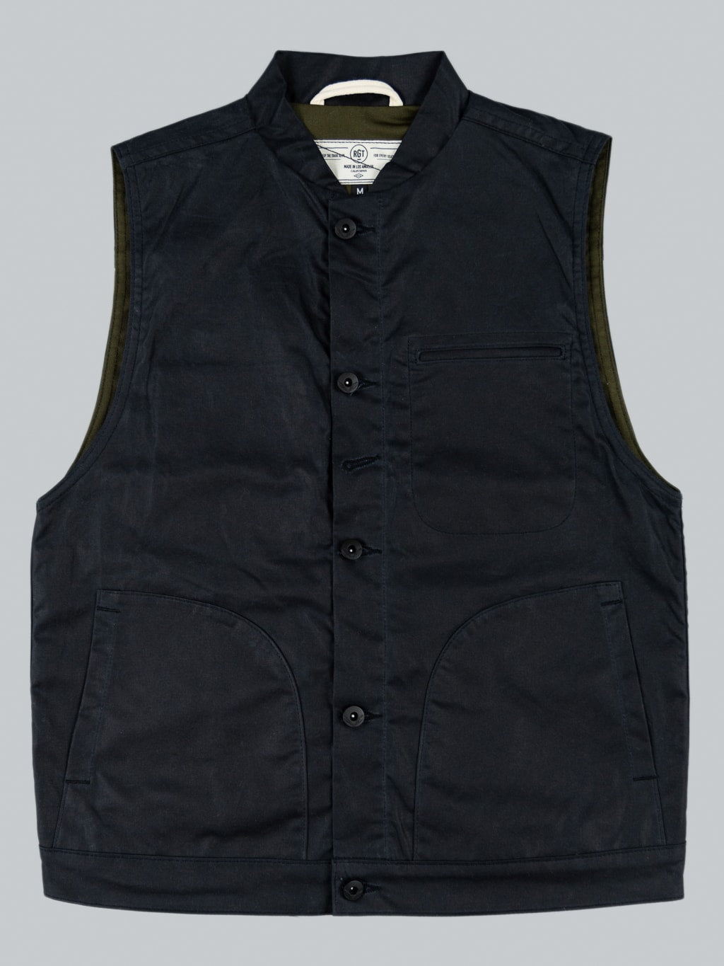 rogue territory lined waxed canvas supply vest 8.25oz black slim fit