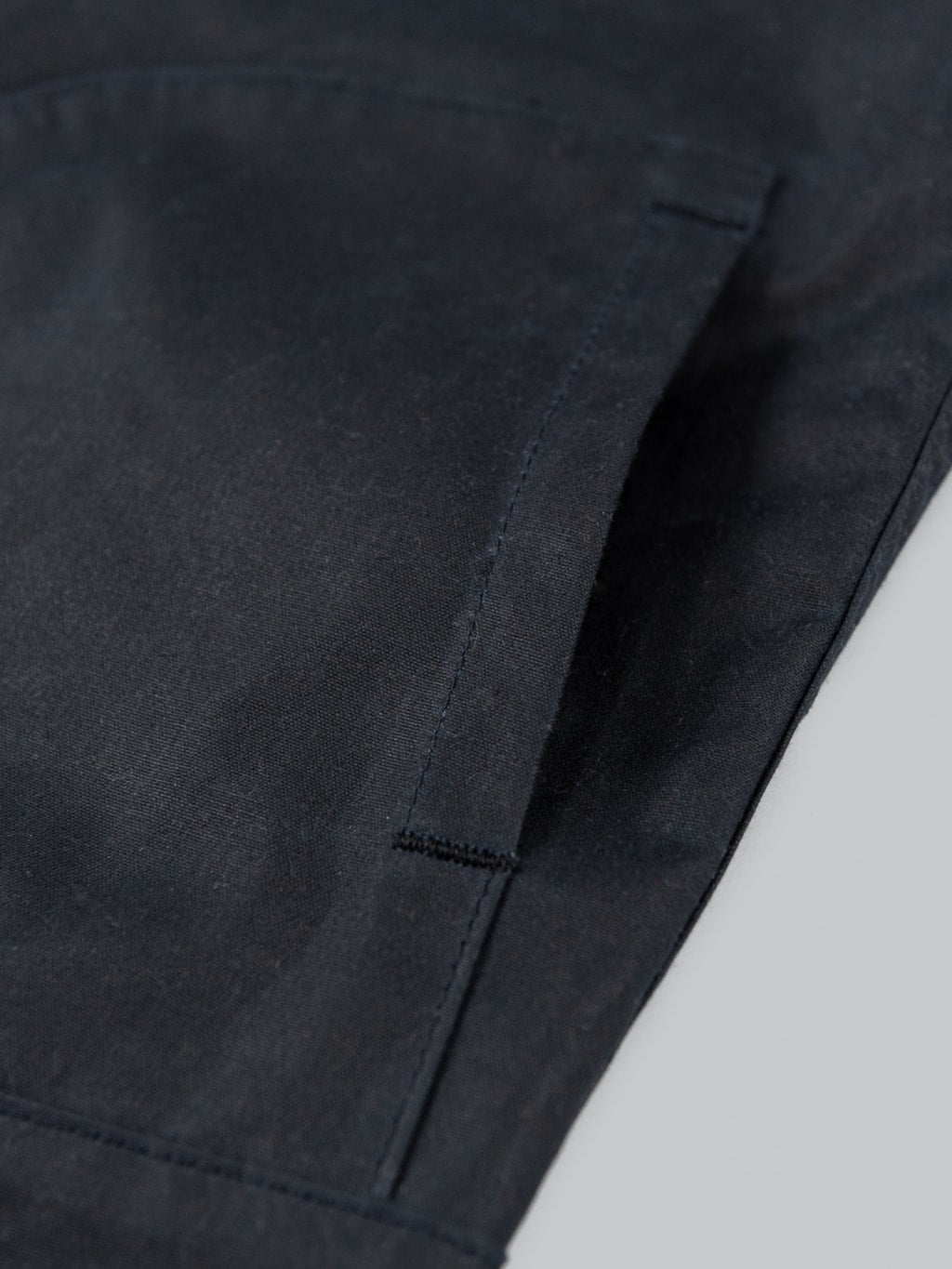 rogue territory lined waxed canvas supply vest 8.25oz black pocket closeup