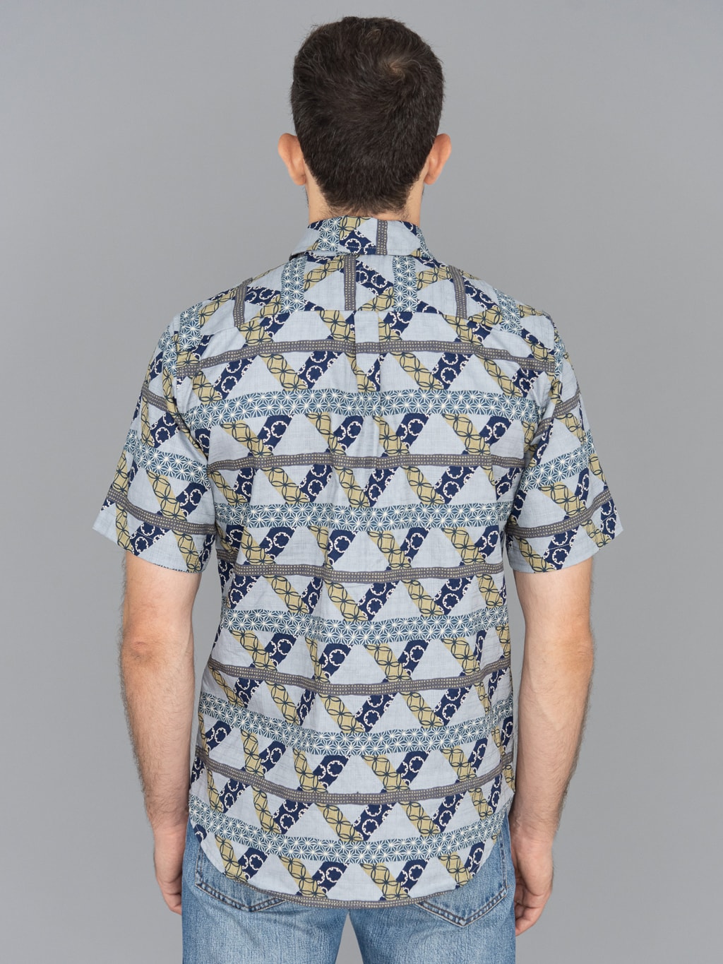 rogue territory maker shirt grey lattice slim fit back