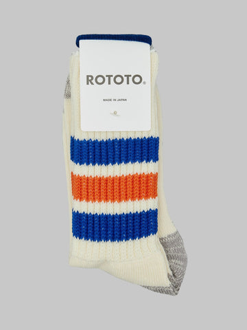 RoToTo Old School Ankle Sock in Red/Blue