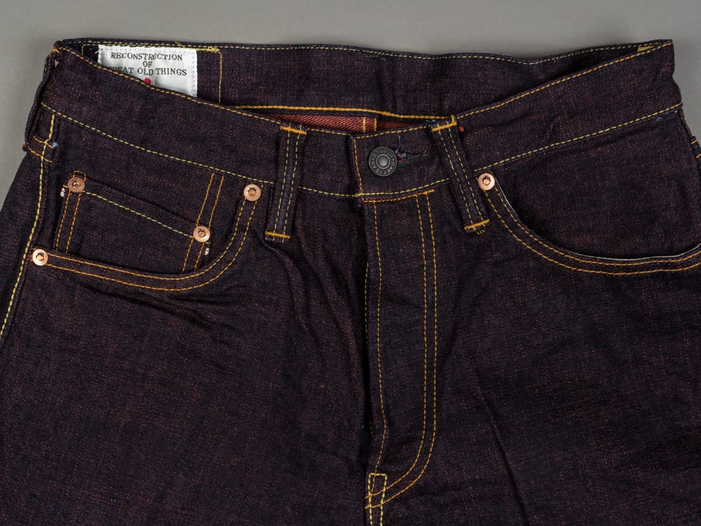 Studio D'Artisan D1820 Hinode 15oz Relaxed Tapered Jeans waist