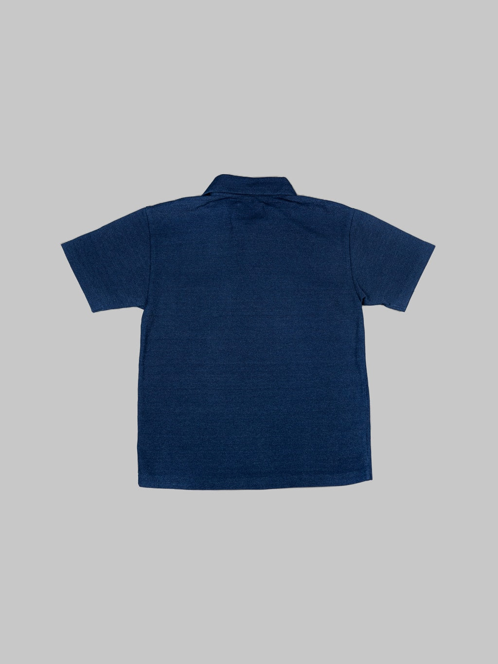 studio dartisan indigo dyed pique polo shirt  back