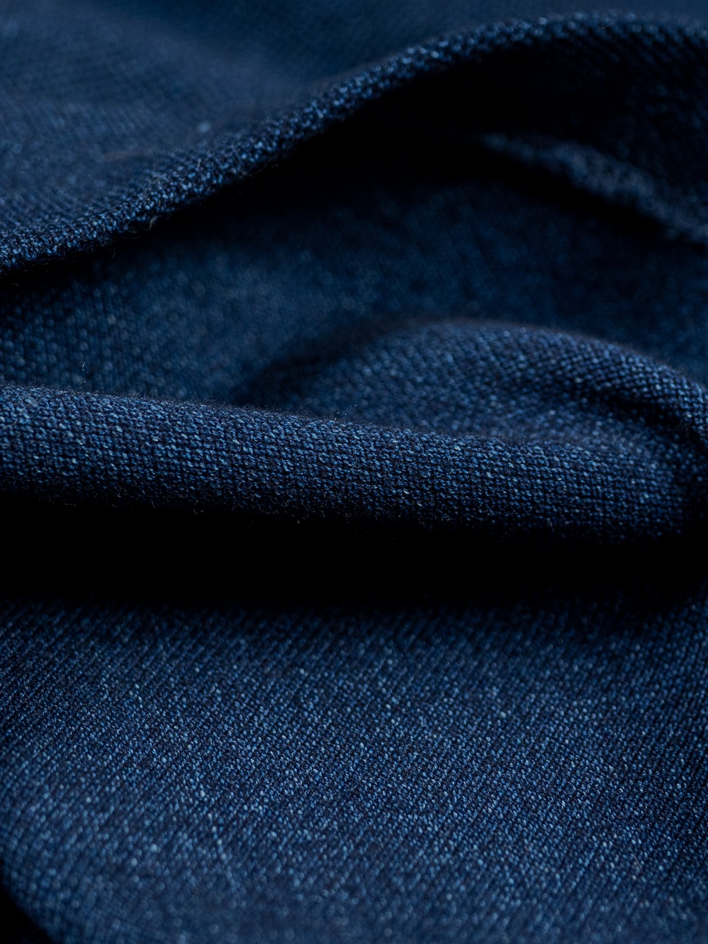 studio dartisan indigo dyed pique polo shirt  fabric