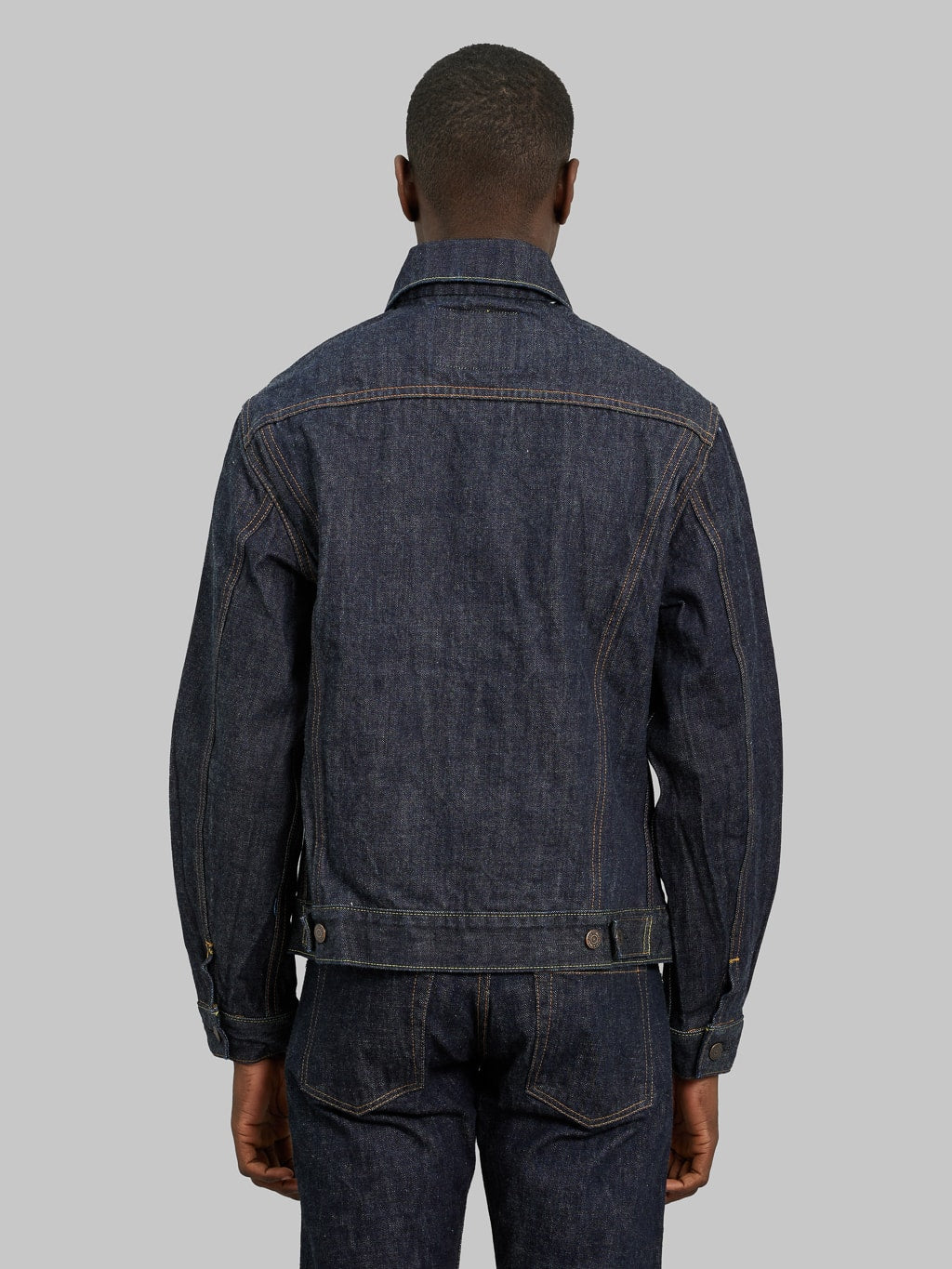 sugar cane 1962 type III denim jacket model back fit