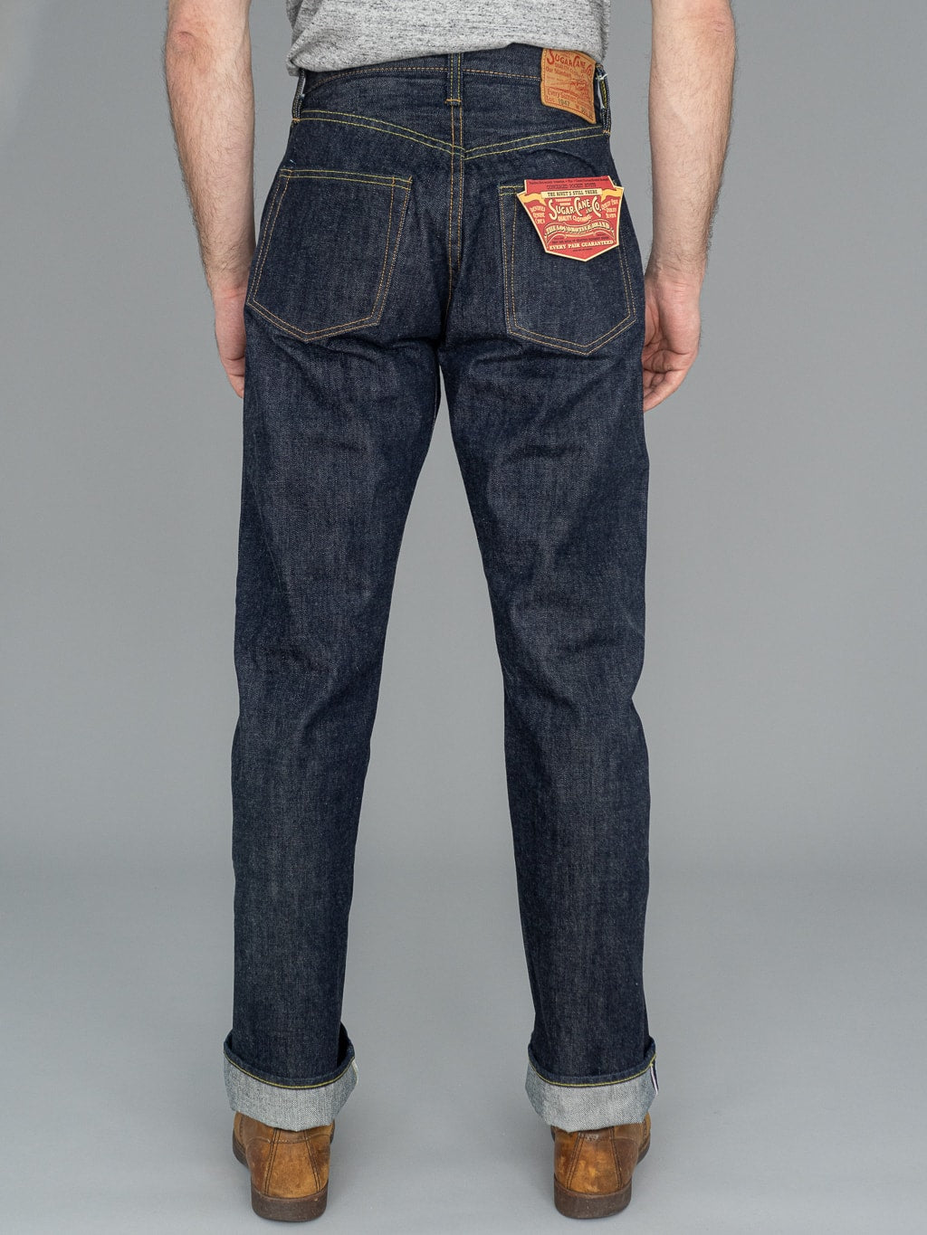 sugar cane SC41947 14.25oz denim 1947 model regular straight jeans back