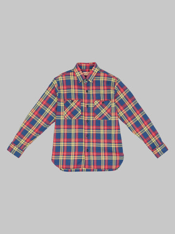 Sugar Cane Twill Check Flannel Shirt - Lot. 28746 Dark Blue/Red Plaid