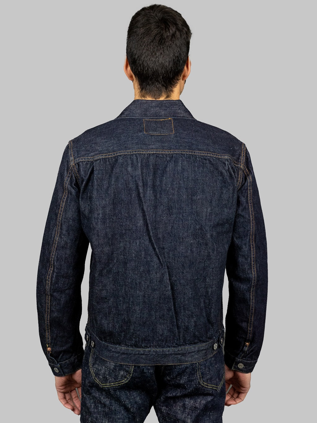 tcb 50 type2 denim jacket model back fit