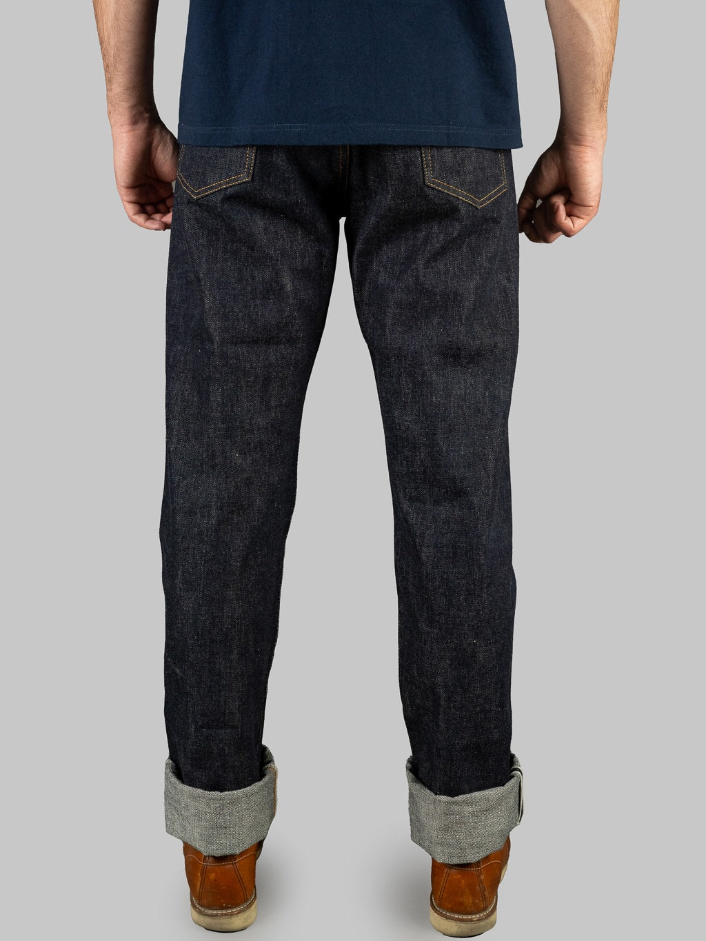 tcb 50s regular straight indigo selvedge japanese jeans  back fit