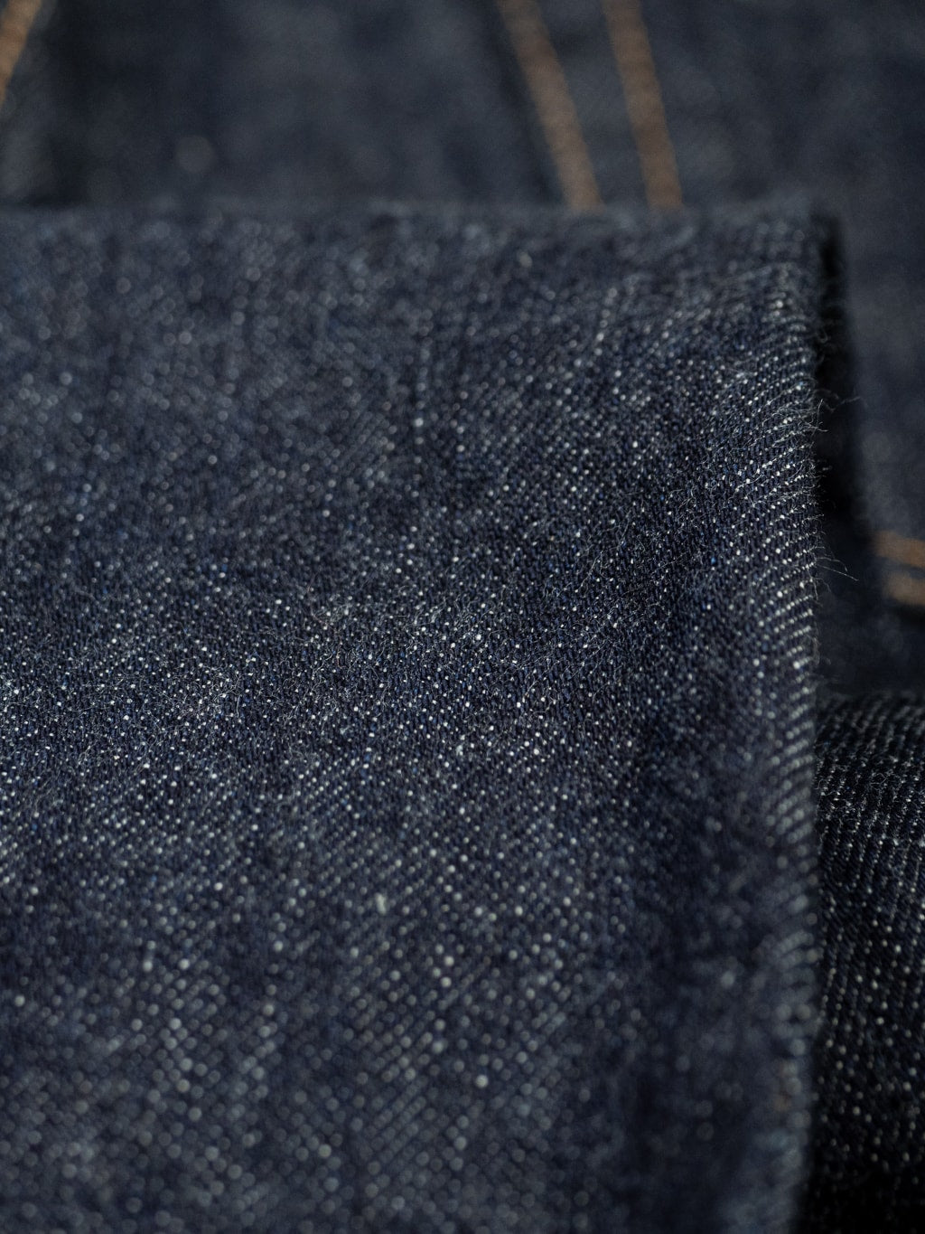 tcb 50s regular straight indigo selvedge japanese jeans slubby and irregular texture