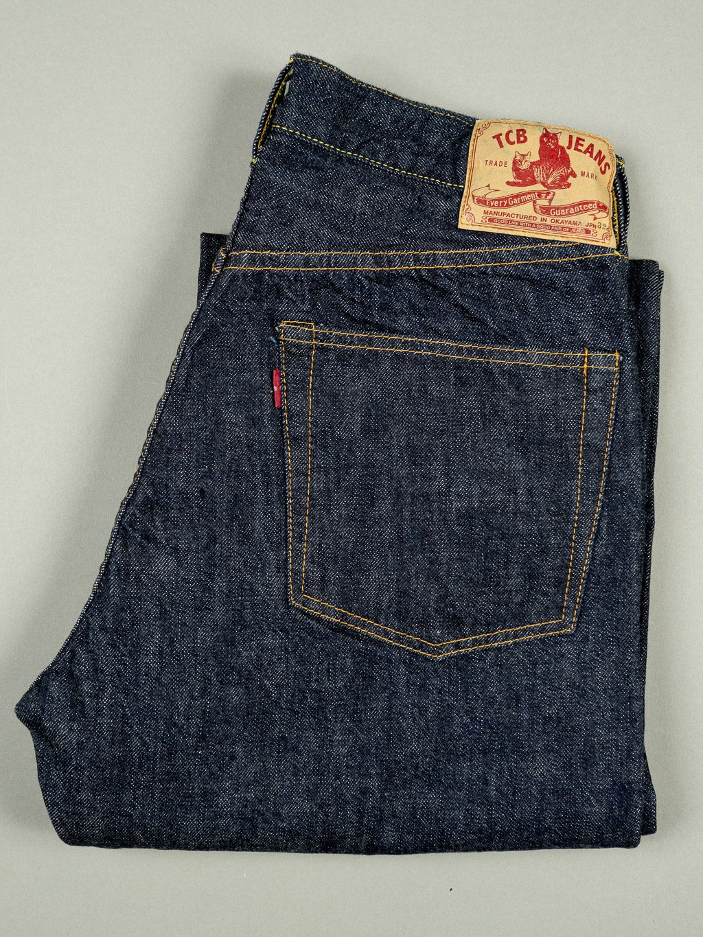 tcb 50s regular straight indigo selvedge japanese jeans high rise
