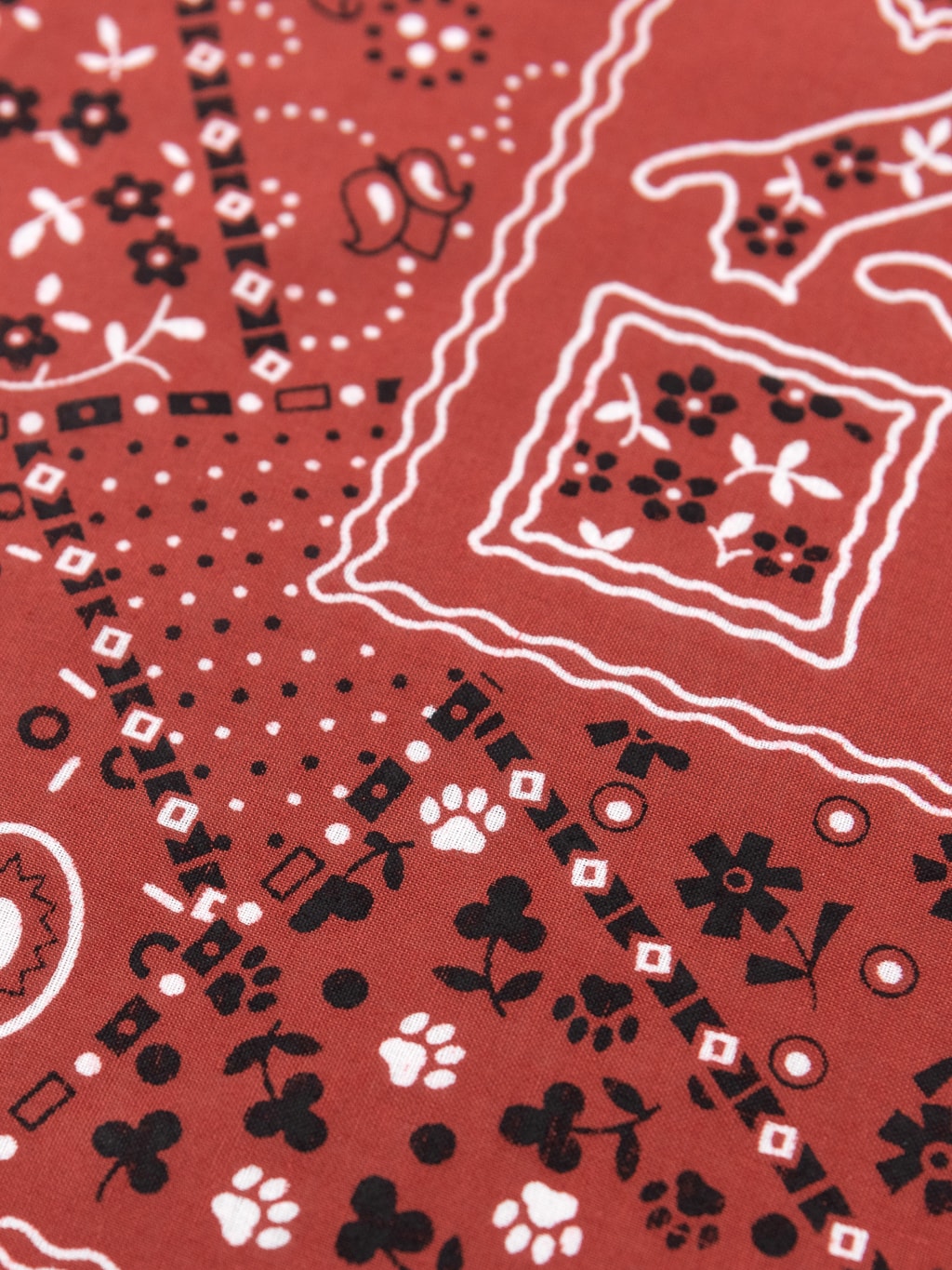 tcb cat bandana red fabric detail