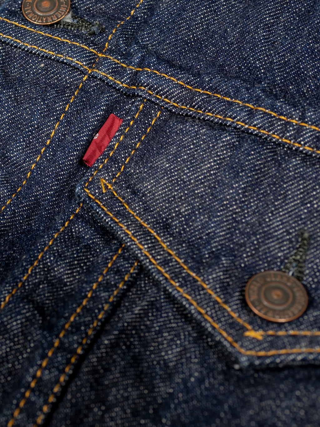 tcb jeans 60s type 3 denim jacket red tab