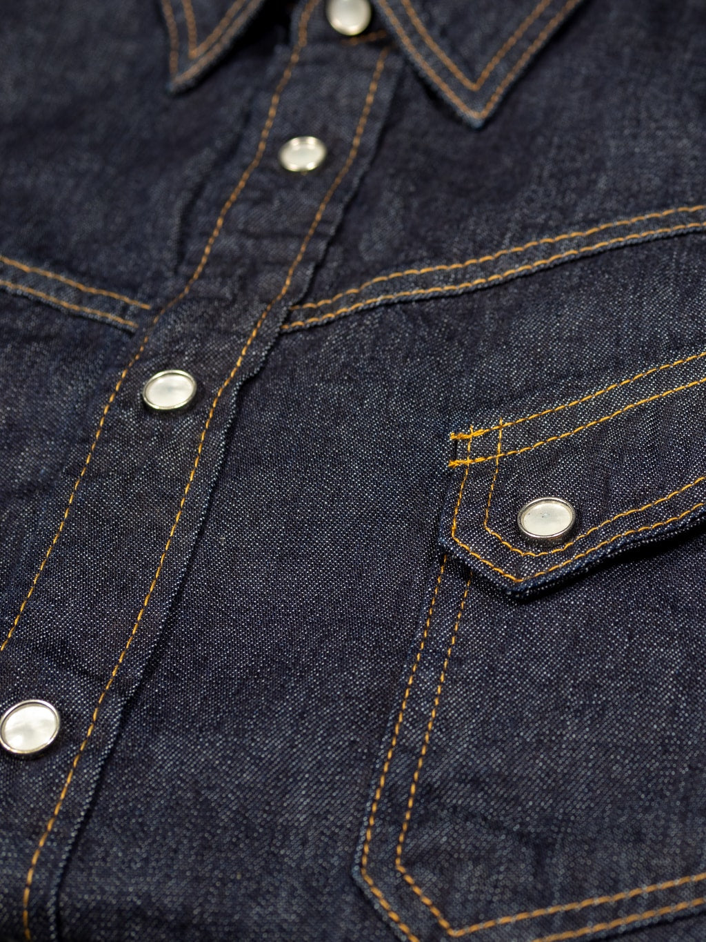 tcb jeans ranchman selvedge denim shirt chest snap buttons