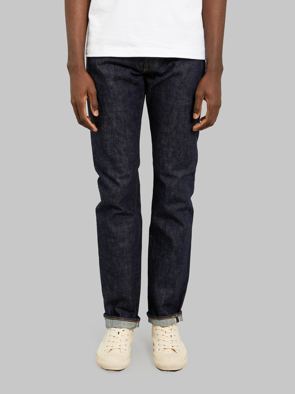 tcb jeans slim 50s selvedge japanese denim front fit