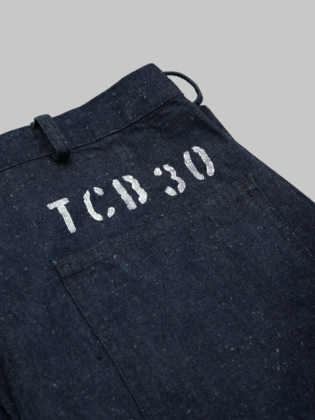tcb jeans usn seamens denim trousers hand stencilled size on hip