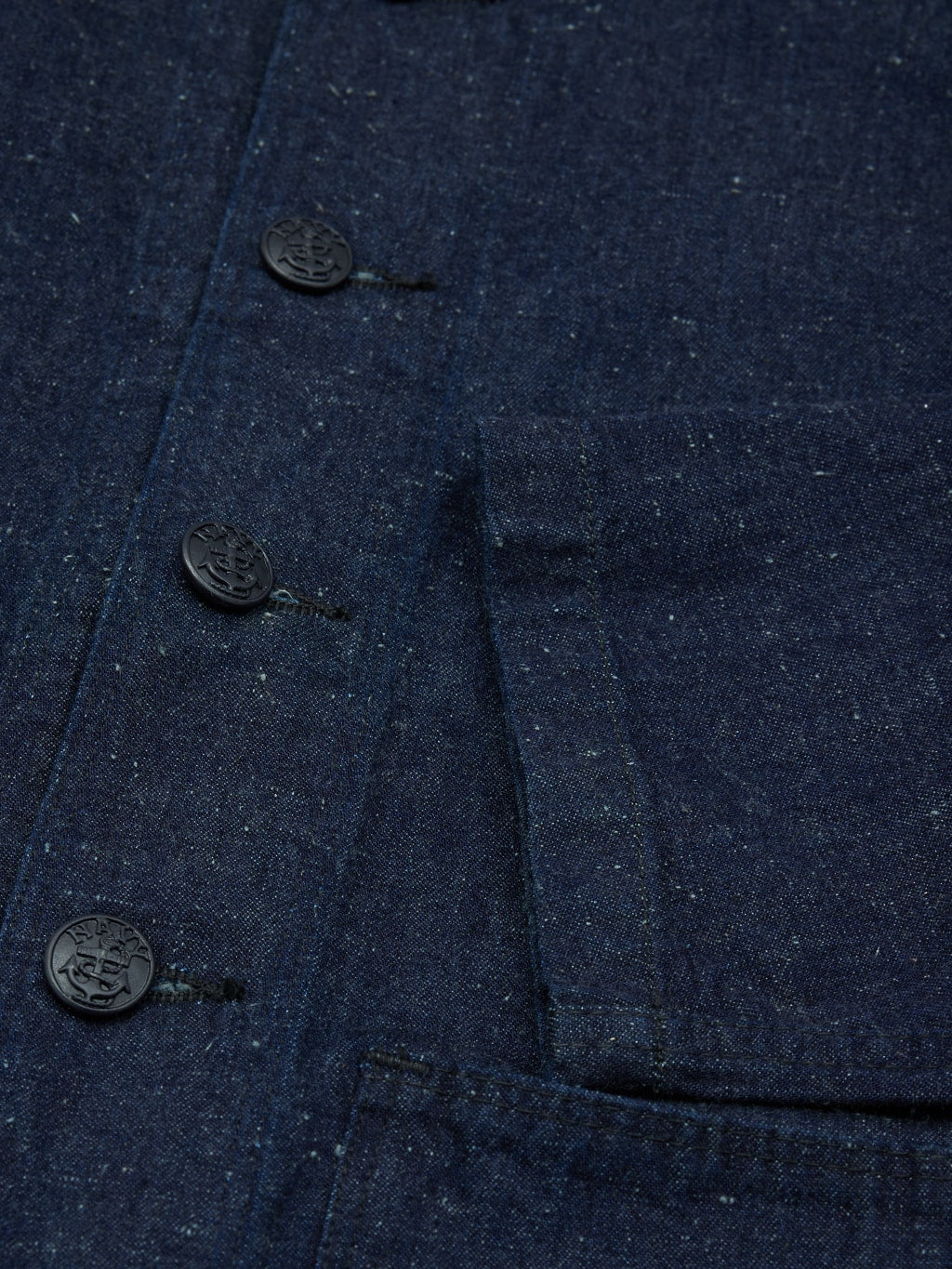 tcb usn vintage navy seamens jacket cotton fabric