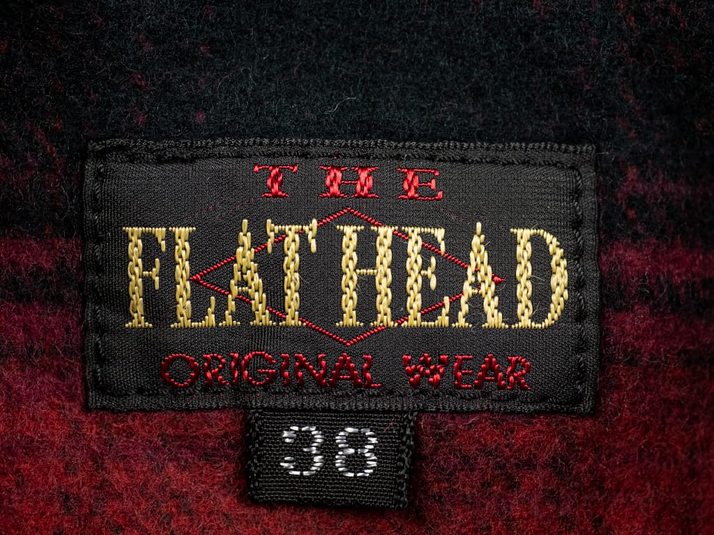 The flat head flannel shirt red work brand tag