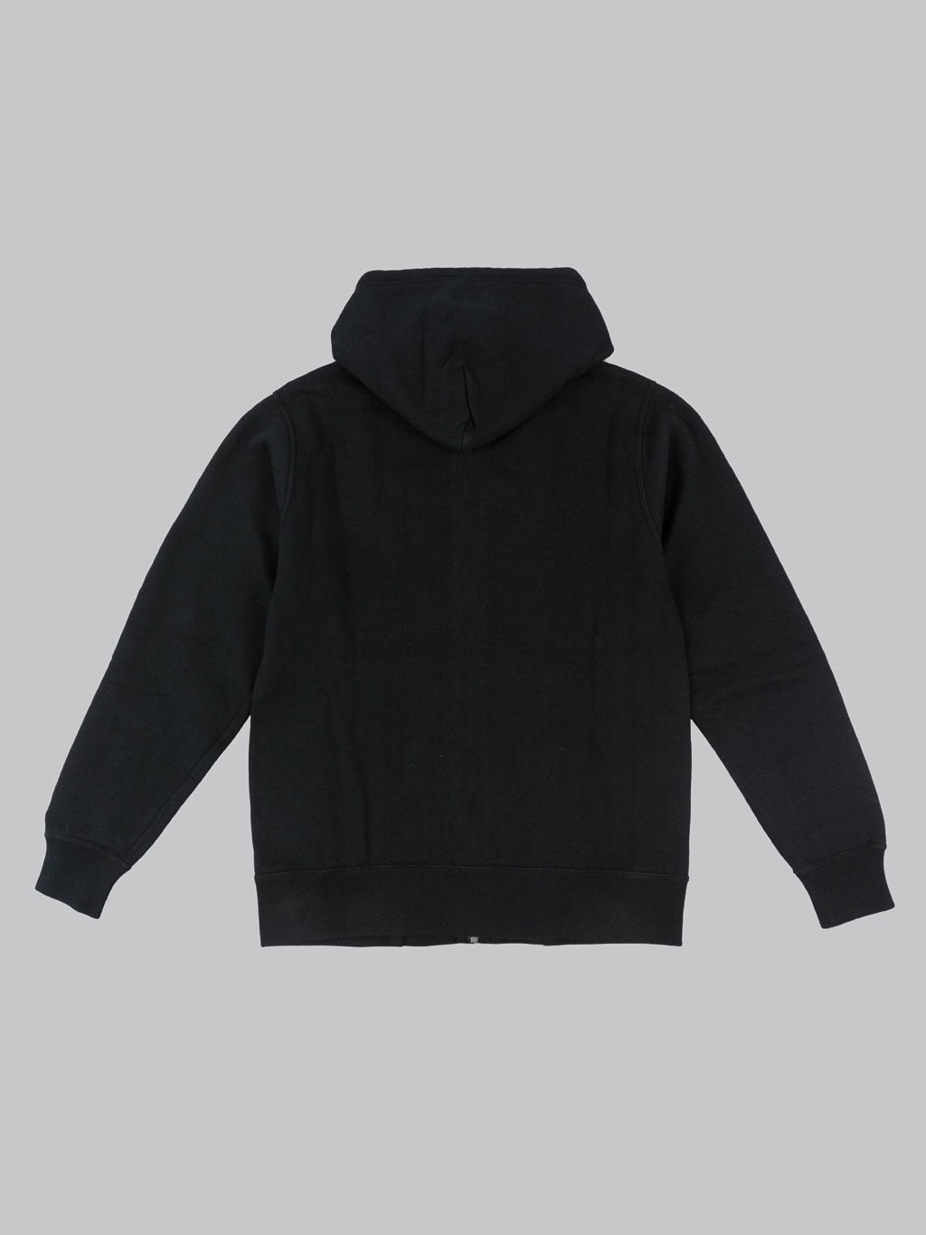 the flat head thermal zip hoodie black back