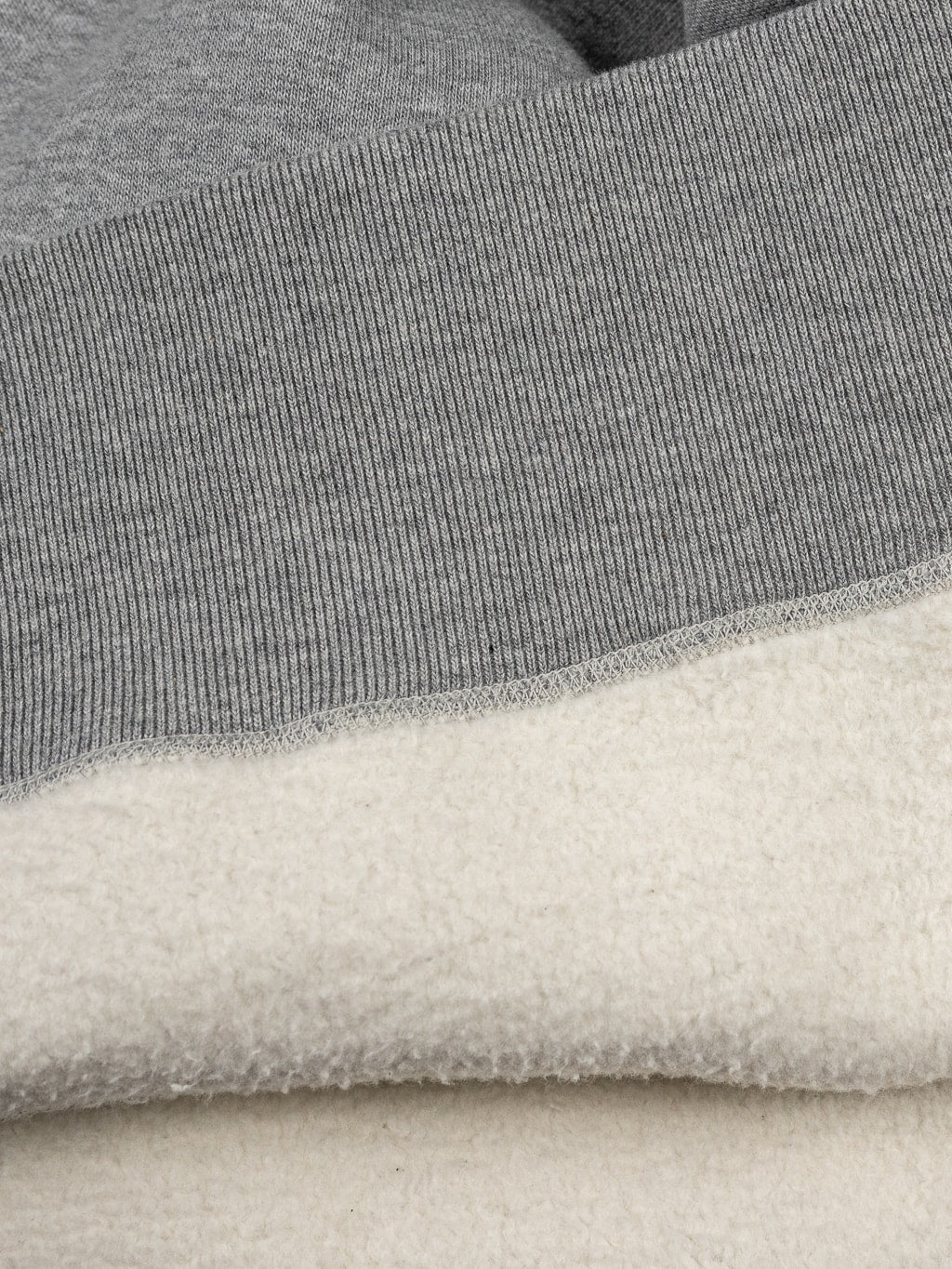 the strike gold loopwheeled sweatshirt grey interior fabric