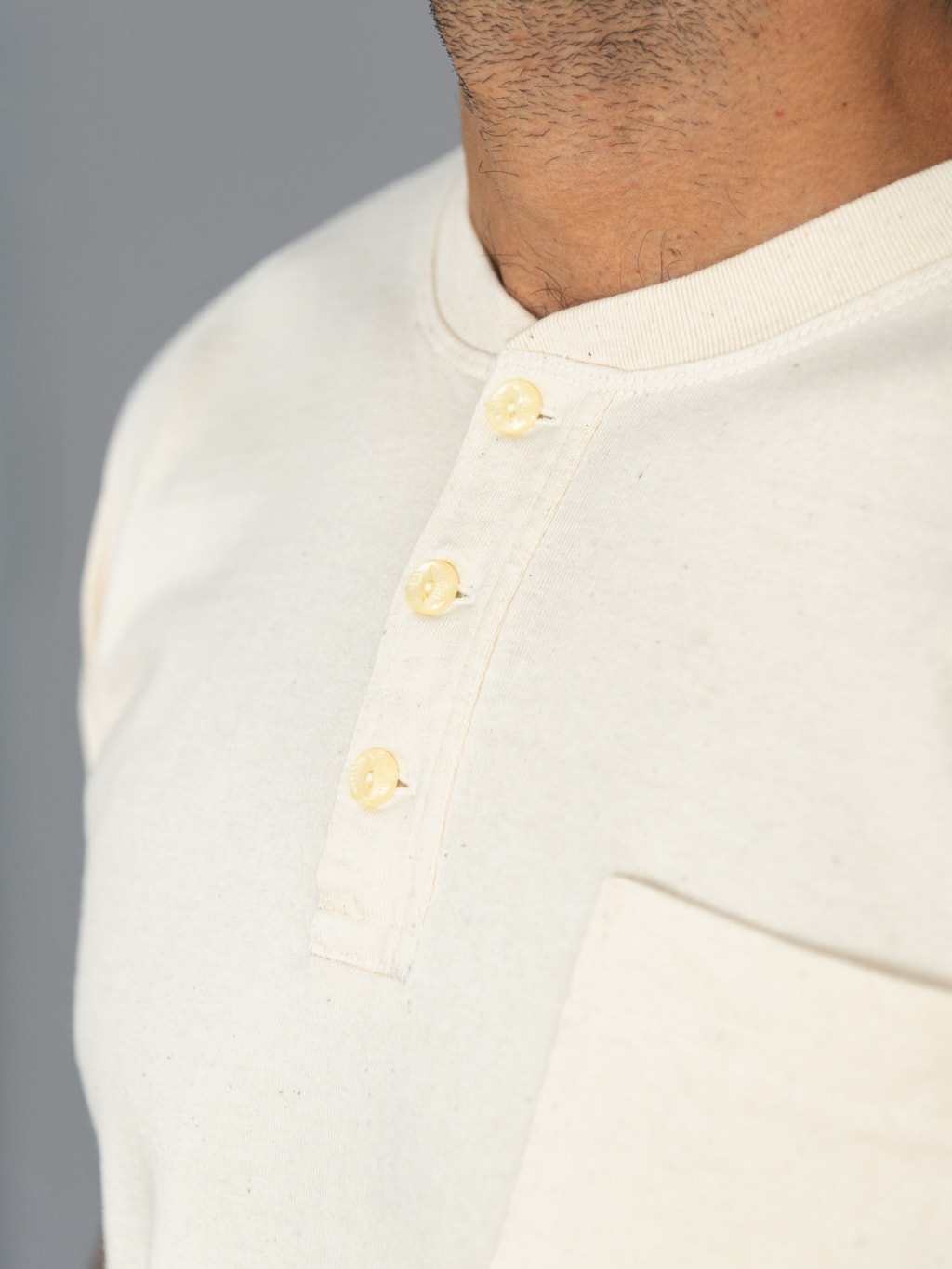 trophy clothing od henley tee natural buttons