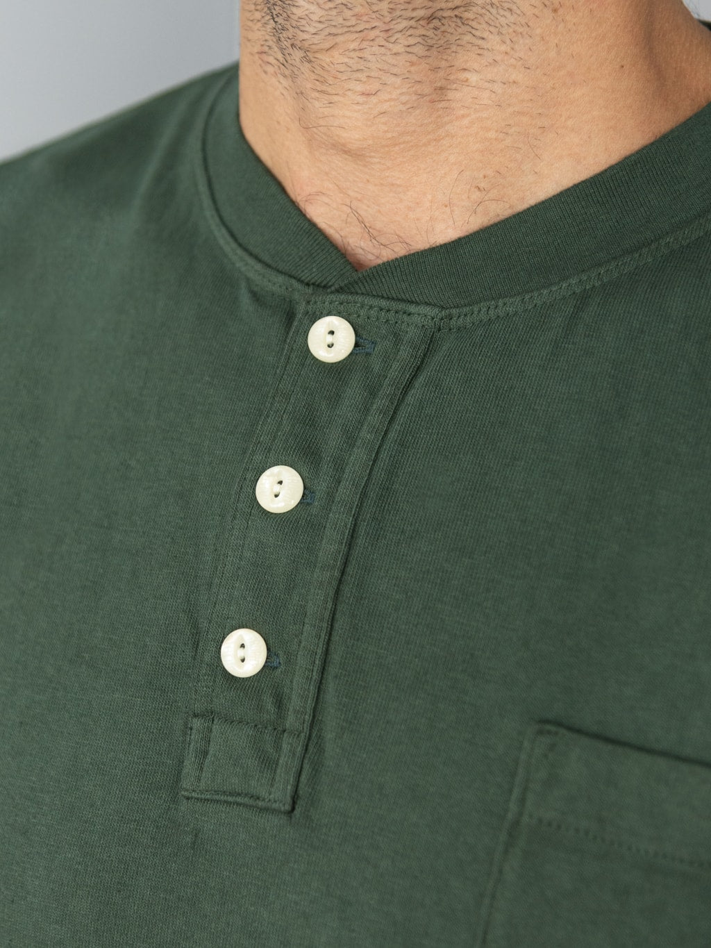 trophy clothing od henley tee olive buttons
