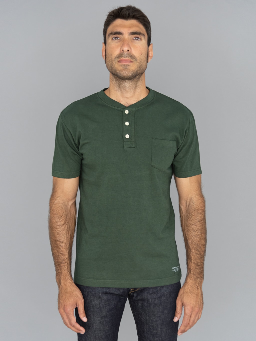 Trophy Clothing OD Henley Tee Olive
