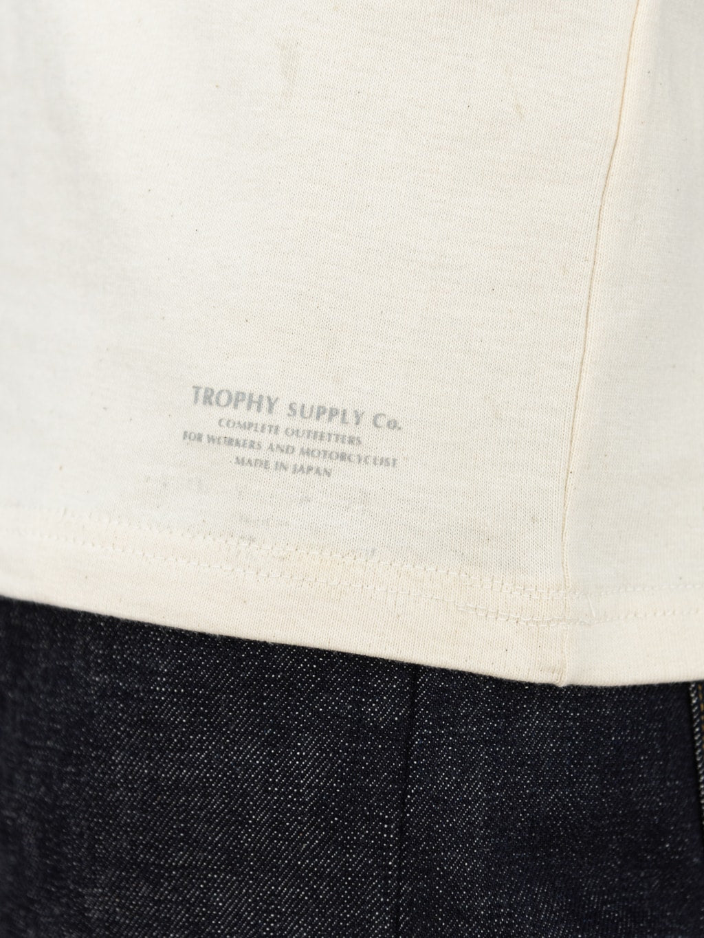 trophy clothing od pocket tee natural printed branding hem