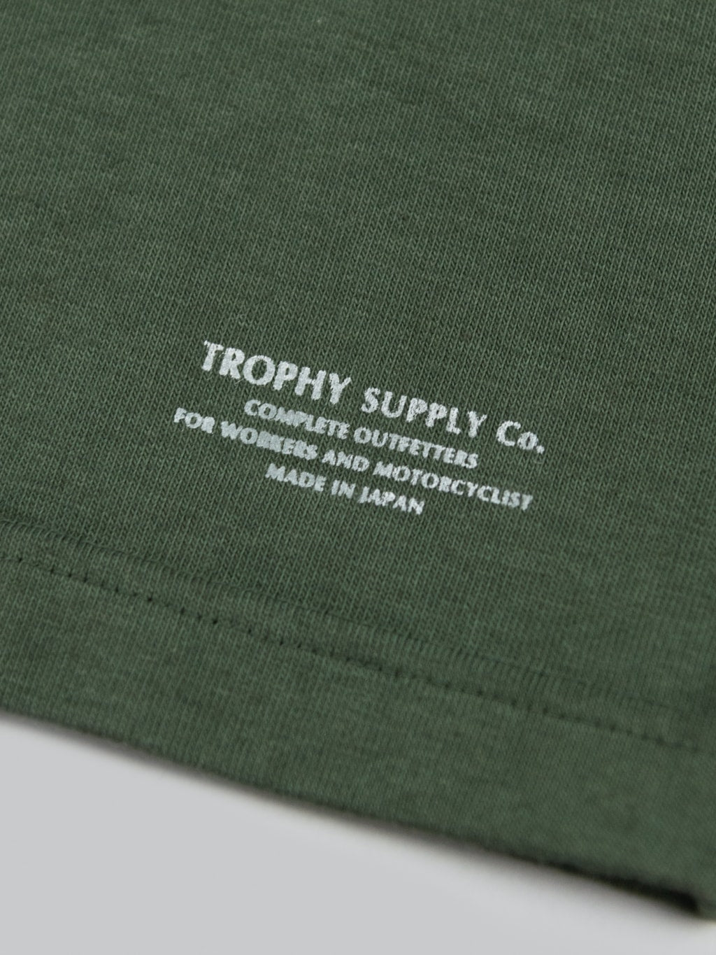 trophy clothing od pocket tee olive printed branding